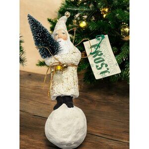 Dept 56 Father Frost Christmas Tree Ornament Belsnickle with Bulb and Bell